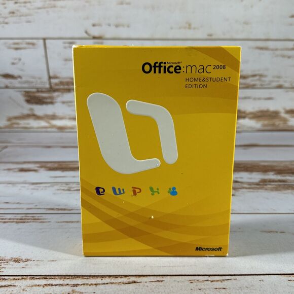 Microsoft Office Mac Home & Student 2008, Part# GZA-00006 W/ 3 Product Keys - Picture 1 of 3